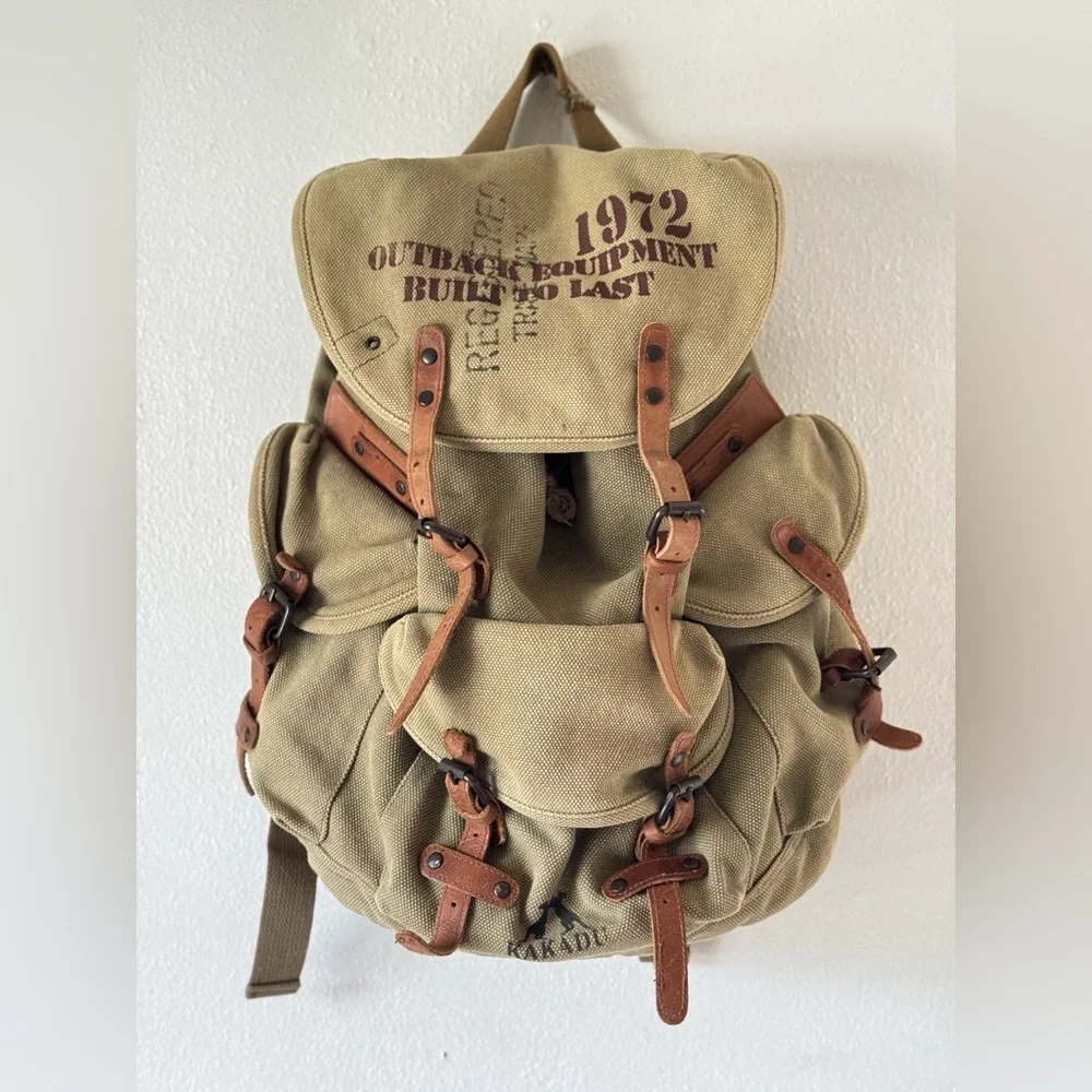 canvas and leather backpack kakadu CanyonRidge Waxed These backpacks are completely handmade with great care Waxed Canvas Leather Backpack |